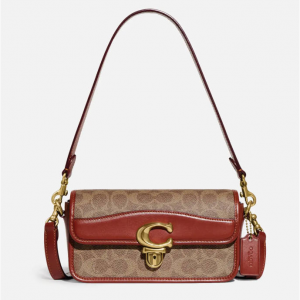 Coach Coated Canvas Signature Studio 单肩包