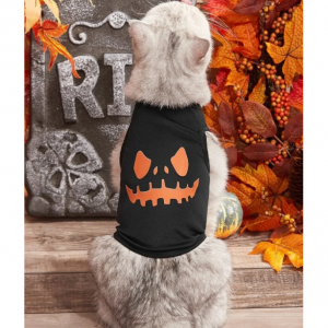 PETSIN 1件万圣节表情印花宠物背心