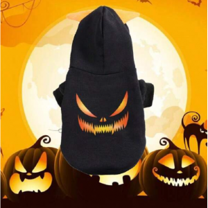 万圣节宠物衣服，猫狗节日服装，角色扮演服装，冬季，南瓜印花毛衣