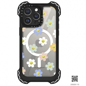 CASETiFY - iPhone 15 Pro Max Ultra Bounce手机壳 - 快乐雏菊图案，现价$114 