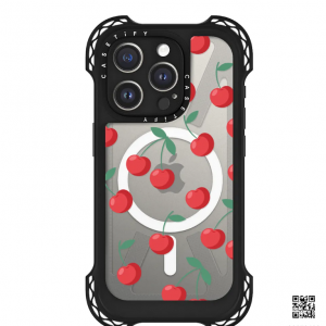 CASETiFY - iPhone 15 Pro Ultra Bounce 手機殼 - 櫻桃圖案，現價$114 
