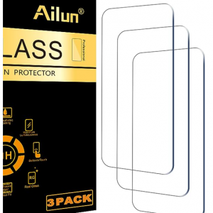 Ailun Glass Screen Protector for iPhone 15/15 Pro [6.1 Inch] 3 Pack for $5.89 @Amazon