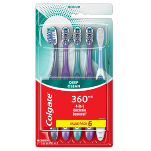 Colgate 360 中号牙刷 5支装 @ Amazon