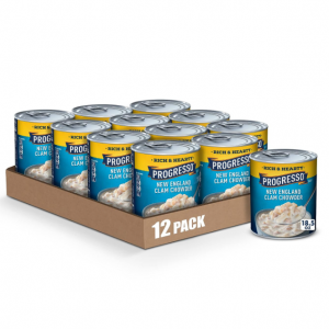 Progresso 蛤蜊浓汤 18.5oz 12罐 @ Amazon