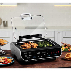 Gourmia FoodStation Smokeless Grill, Griddle, & Air Fryer with Integrated Temperature Probe@Costco