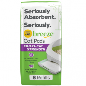 Purina Tidy Cats Cat Litter Breeze Pads Refill Pack Multi Cat Litter Pads - 8 ct. Bag @ Amazon