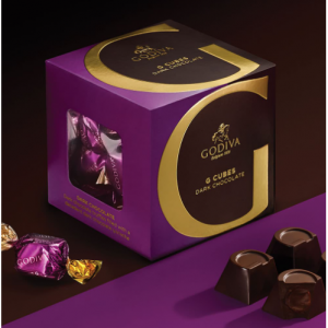 Limited Time Only! Get 25% OFF 3 or More 22pc. Dark Chocolate G Cubes @ Godiva