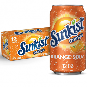 Sunkist Orange Soda, 12 fl oz cans, 12 pack @ Amazon