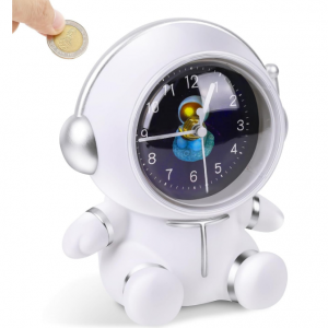 CUHBIV Astronaut Piggy Bank with Clock @ Amazon