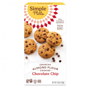 Simple Mills Almond Flour Crunchy Cookies, Chocolate Chip, 5.5 Ounce @ Amazon