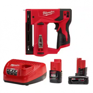 Milwaukee M12 12-Volt 便携式无线冠形钉机组合 @ Home Depot