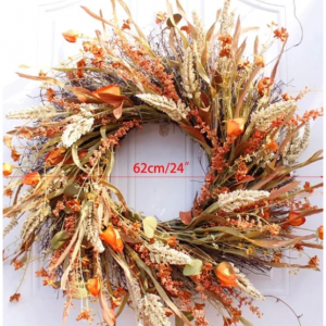 24 Inch Fall Wreath for Front Door for $35.99 @Easybuynook