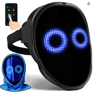 Gootus LED发光面具带APP控制，可变脸 @ Amazon，万圣节等必备