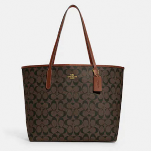 68% Off Coach City Tote In Signature Canvas @ Coach Outlet