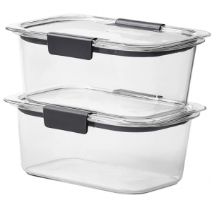 Rubbermaid Brilliance BPA Free Food Storage Containers with Lids, Set of 2 (4.7 Cup) @ Amazon