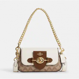 60% Off Coach Brie Shoulder Bag In Colorblock Signature Canvas @ Coach Outlet