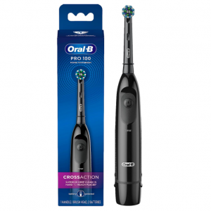Oral-B Pro 100 CrossAction, Battery Powered Electric Toothbrush, Black @ Amazon