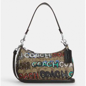 70% Off Coach X Mint + Serf Teri Shoulder Bag In Signature Canvas @ Coach Outlet