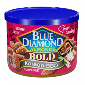 Blue Diamond Almonds, BOLD Korean BBQ Snack Almonds, 6 Ounce Can @ Amazon