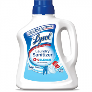 Lysol 洗衣消毒剂添加剂,抑菌洗衣除味剂,0% 漂白洗衣消毒剂,90 fl oz