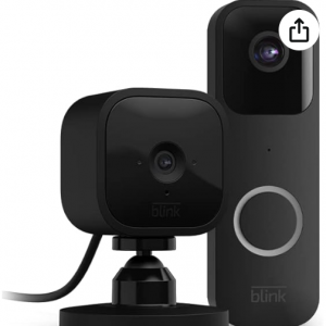 Amazon - Blink 可视门铃（黑色）+ 迷你摄像头（黑色）带同步模块2 ，5折