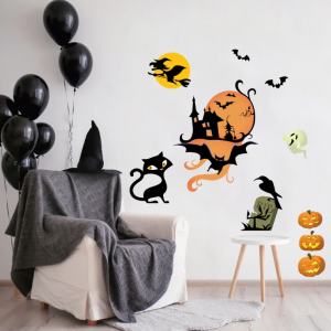 万圣节：幽灵酷系列 - 可拆卸墙贴花