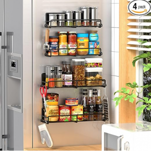 Goovilla Magnetic Spice Rack for Refrigerator Organizer with 20 Hooks @ Amazon