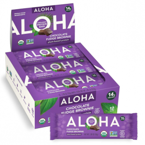 ALOHA 有机植物蛋白棒 巧克力软糖布朗尼 12块 @ Amazon