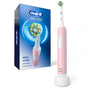 Oral-B Pro 1000 Rechargeable Electric Toothbrush, Pink @ Amazon