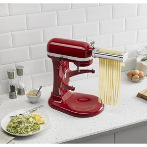 KitchenAid KSMPRA Stand Mixer Attachment Pasta Roller & Cutter, 3-Piece Set, Stainless Steel