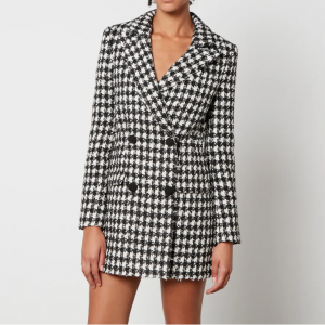 Self-Portrait Tailored Checked Bouclé 连衣裙