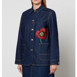 KENZO Poppy Detail-Embroidered 女士牛仔夹克