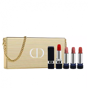 New! Dior Rouge Dior Minaudière Clutch 4-Piece Lipstick Set @ Saks Fifth Avenue