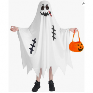 Gorkonpy 万圣节可爱儿童幽灵服装 @ Amazon, 适合5到10岁孩子