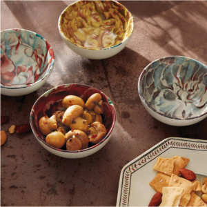 John Derian for Target 4件套秋季炻器调味盘套装花卉