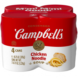 Campbell's Condensed Chicken Noodle Soup, 10.75 Ounce Can (Pack of 4) @ Amazon