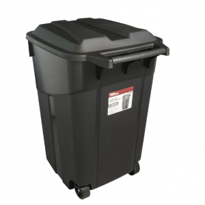 Hyper Tough 45 Gallon Wheeled Heavy Duty Plastic Garbage Can, Attached Lid, Black @ Walmart