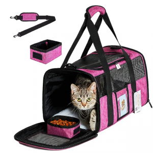 SECLATO Cat Carrier, Dog Carrier, Pet Carrier Airline Approved for Cat, Small Dogs @ Amazon