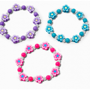 花朵串珠手链3件