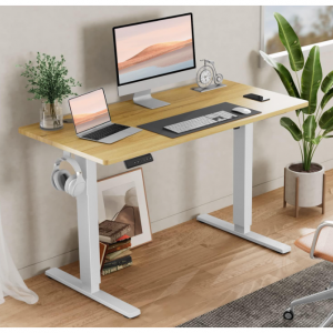 SMUG Electric Height Modern Adjustable Sit to Stand Desk, 4824, Natural @ Amazon