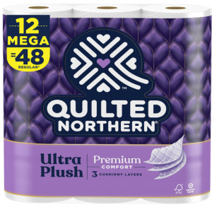 Quilted Northern Ultra Plush Toilet Paper, 12 Mega Rolls = 48 Regular Rolls @ Amazon