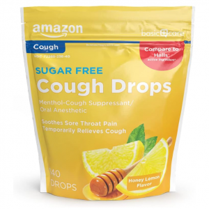 Amazon Basic Care Sugar Free Honey Lemon Cough Drops, 140 Count @ Amazon