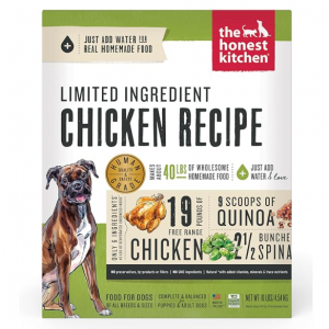 The Honest Kitchen Dehydrated Limited Ingredient Chicken Dog Food, Chicken & Quinoa, 10 Pound