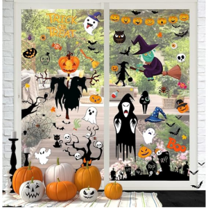 VNNR Halloween Decorations 671 PCS Halloween Window Clings @ Amazon