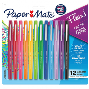 Paper Mate 順滑水彩筆12色 0.7mm @ Amazon