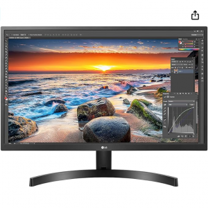 34% off LG 27UK500-B Monitor 27” UltraFine (3840 x 2160) IPS Display @Amazon