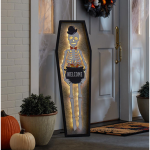 Member's Mark 4' 预亮万圣节骷髅门廊标志