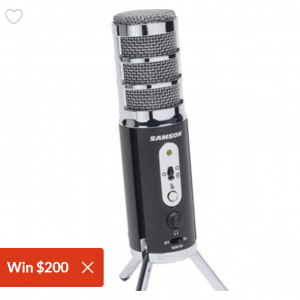 Samson Satellite USB/iOS 广播麦克风，带双 16 毫米电容音头