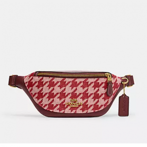 70% Off Coach Warren Mini Belt Bag With Houndstooth Print @ Coach Outlet