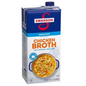Swanson 100% Natural Unsalted Chicken Broth, 32 Oz Carton @ Amazon